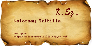 Kalocsay Szibilla névjegykártya